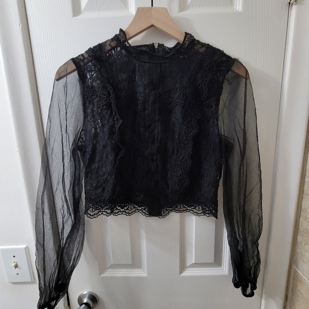 Forever 21 embroidered crop top 16